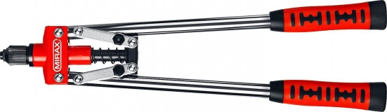 Заклепочник двуручный, MIRAX 31034, для заклёпок d=3,2 / 4,0 / 4,8 мм из алюминия и стали, литой корпус