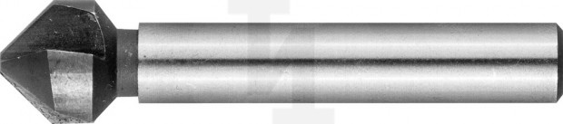 Зенкер ЗУБР "ЭКСПЕРТ" конусный с 3-я реж. кромками, сталь P6M5, d 10,4х50мм, цилиндрич.хв. d 6мм, для раззенковки М5 29730-5