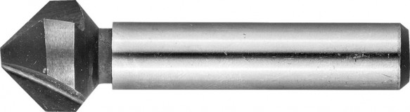 Зенкер ЗУБР "ЭКСПЕРТ" конусный с 3-я реж. кромками, сталь P6M5, d 16,5х60мм, цилиндрич.хв. d 10мм, для раззенковки М8