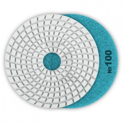 ЗУБР 100 мм, №100, алмазный гибкий шлифовальный круг (Черепашка) для мокрого шлифования 