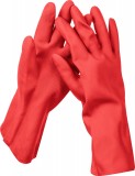 ЗУБР ЛАТЕКС+ перчатки латексные хозяйственно-бытовые, стойкие к кислотам и щелочам, размер L