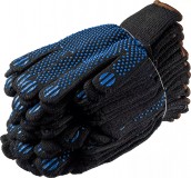 ЗУБР МАСТЕР, размер L-XL, перчатки трикотажные утепленные, с ПВХ покрытием (точка), 10 пар в упаковке.