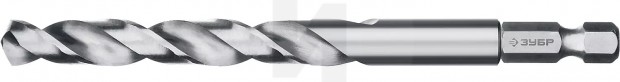 ЗУБР ПРОФ-А 8.0х117мм, Сверло по металлу с шестигранным хвостовиком, сталь Р6М5, класс А 29623-8